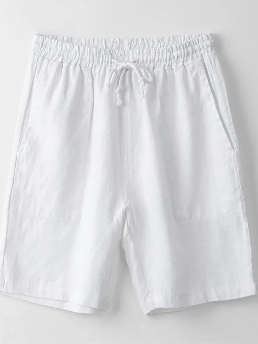 Saks Fifth Avenue, XL, White Men’s Linen-Blend Drawstring Shorts